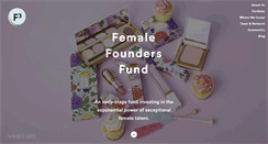 Desktop Screenshot of femalefoundersfund.com